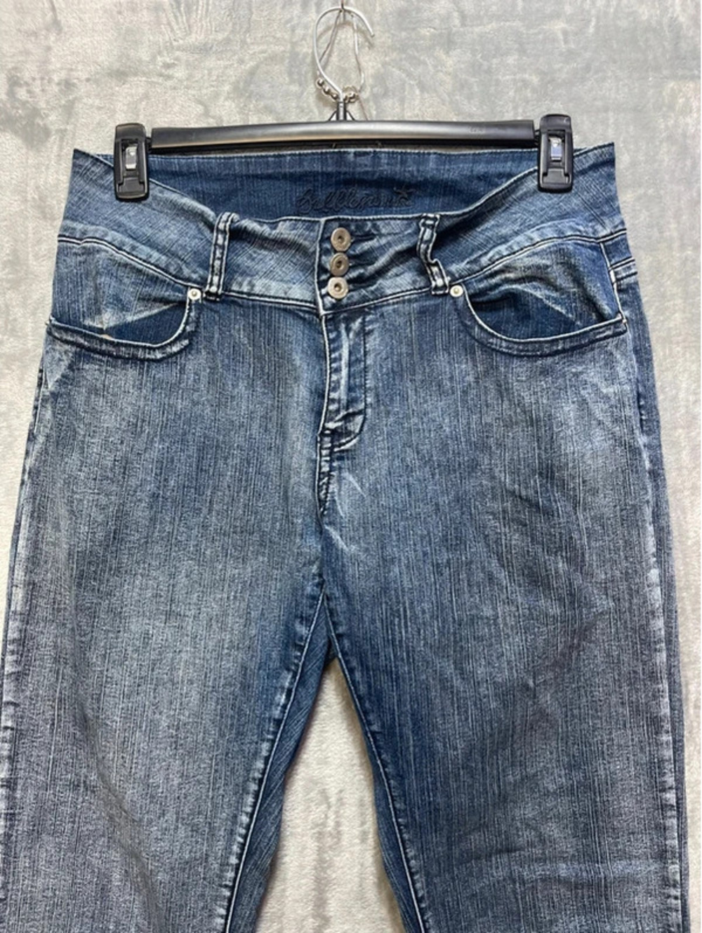 Bubblegum Jeans Womens Size 16 High Rise Y2K Acid Wash Stretch Skinny Denim - Picture 3 of 12